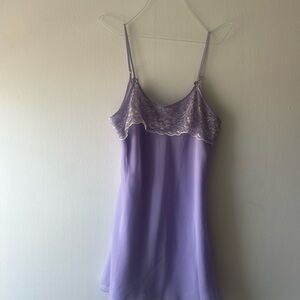 Elegant Lavender Lace Chemise